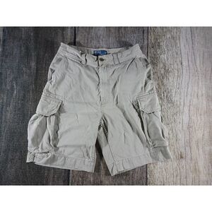 Men Polo Ralph Lauren Tan Chino Cargo Cotton Short Size 31 x 10
